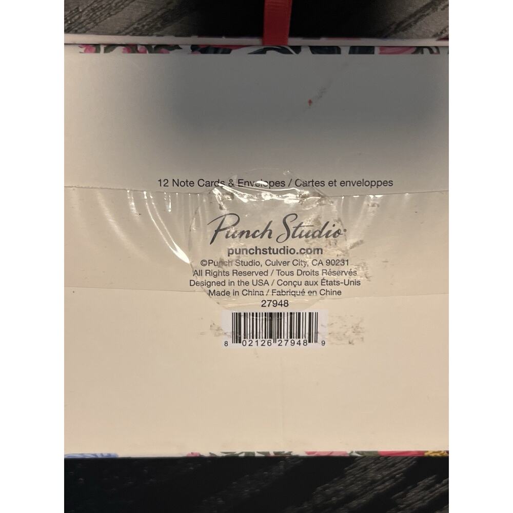 Punch Studios Box Of 12 Thank You Cards W Envelopes NIB - Picture 2 of 2